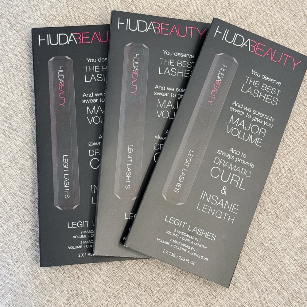 Huda Beauty Legit Lashes Double Ended Mascara * 3 Travel Pack